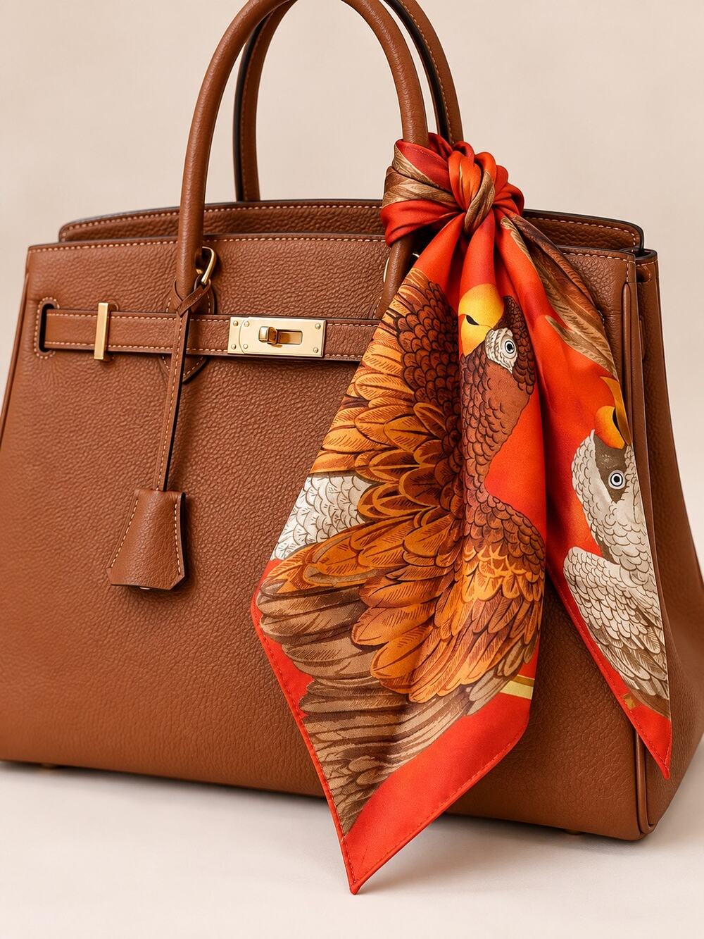 Ferragamo 100% Silk Scarf Unisex Handbag Scarf/Men's Pocket Square 11.75x11.5"